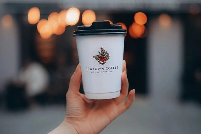 Coffee cup sticker