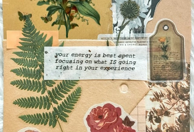 Botanical kraft label wrapped around a glass jar